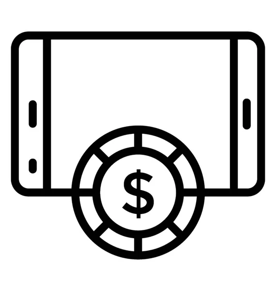 Kasyno Mobilne App Mobile Grę Pokera — Wektor stockowy