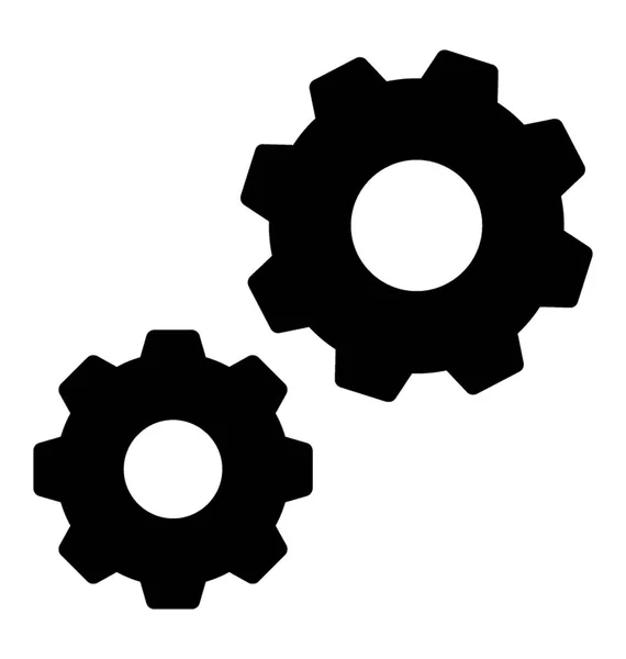 Engineering Mechanics Cogs Design Icon — Stock Vector