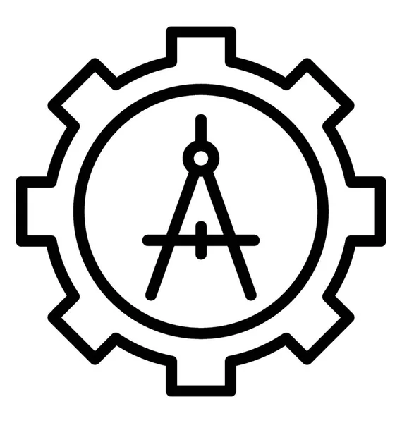 Instrumento Dibujo Técnico Brújula Geométrica — Archivo Imágenes Vectoriales