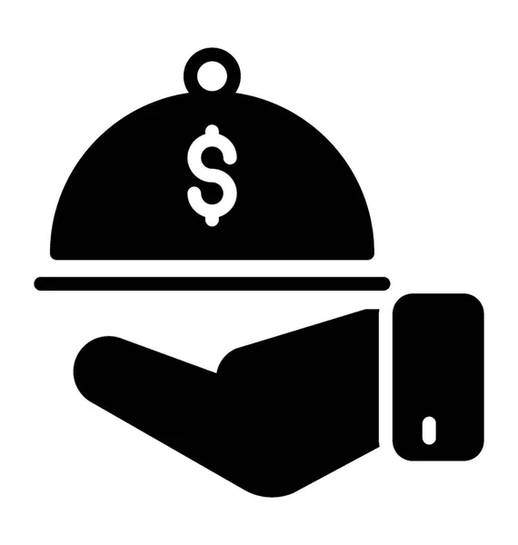 Bandeja Mão Com Dinheiro —  Vetores de Stock