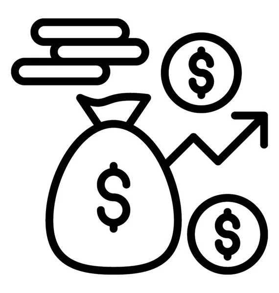 Sack Money Symbol Savings Investment — Stock Vector