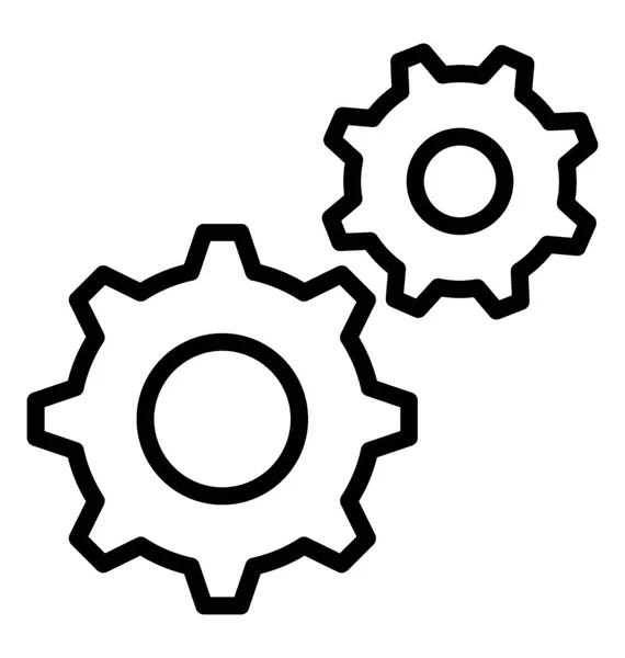 Configuración Configuraciones Con Icono Diseño Engranajes — Vector de stock