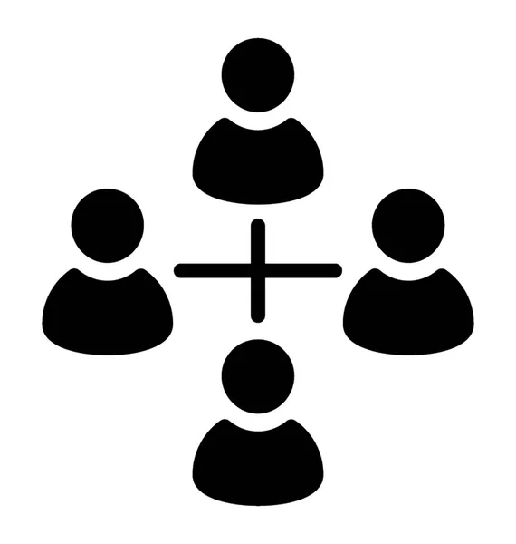 Группа Людей Представленная Аватарами Демонстрирующими Концепцию Бизнес Команды — стоковый вектор
