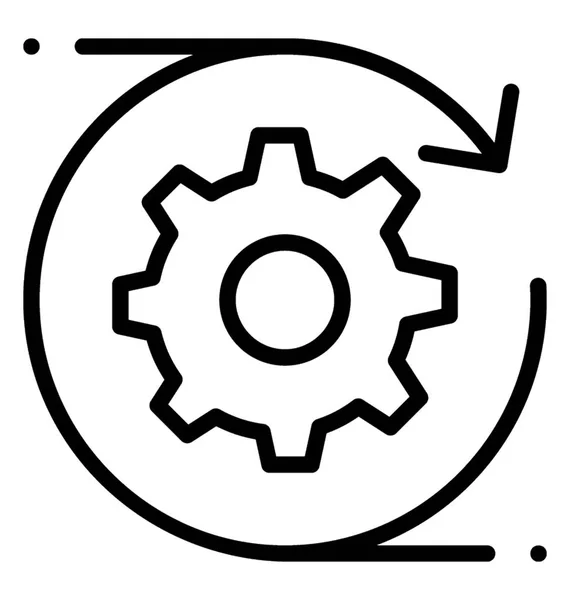 Linea Progettazione Icona Del Diagramma Soluzione Automatizzata — Vettoriale Stock