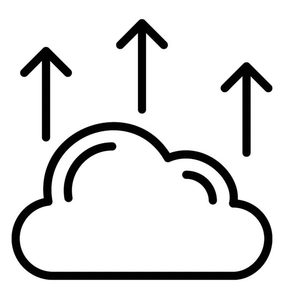 Хмара Стрілкою Даних Відображає Керування Хмарними Даними — стоковий вектор
