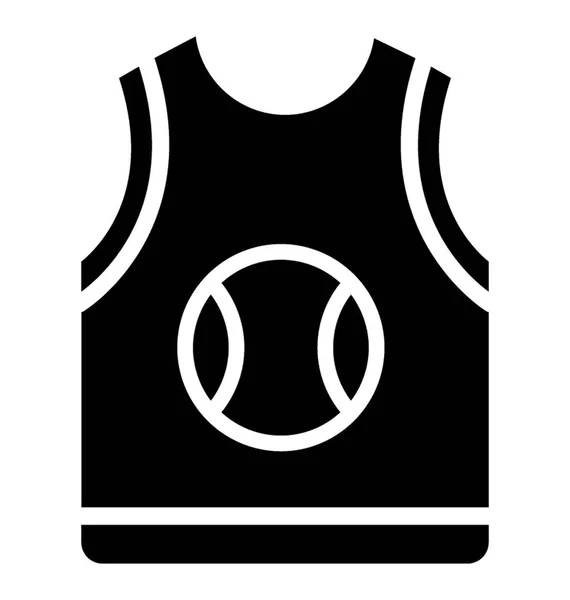 Player Uniform Sleeveless Sports Vest — Stock Vector