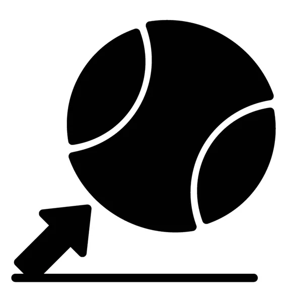 Oyunlar Tenis Topu Temsil Eden Bir Top — Stok Vektör