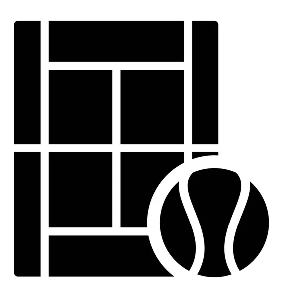 Vista Superior Pista Tenis — Archivo Imágenes Vectoriales