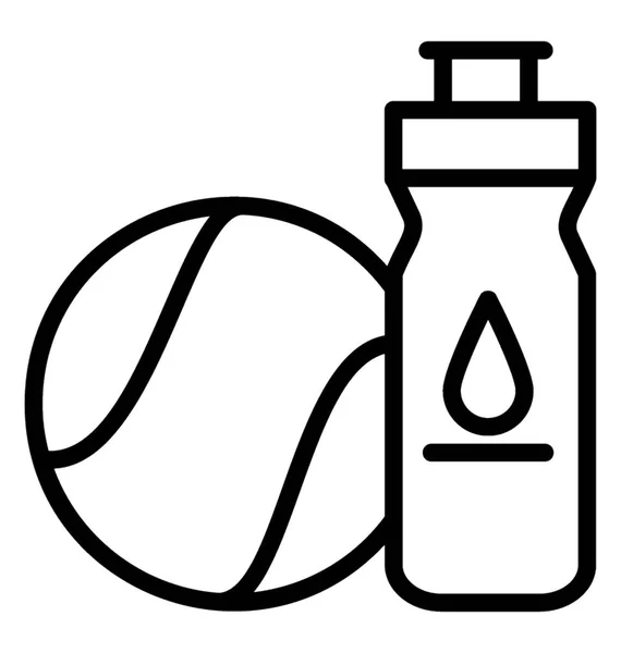 Botella Agua Utilizada Deportes — Vector de stock