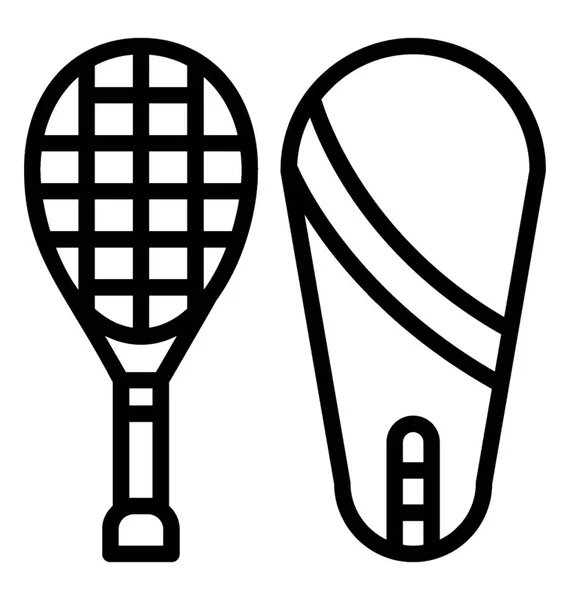 Tennisschläger Mit Abdeckung — Stockvektor