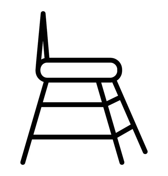 木製の肘掛けのない椅子 — ストックベクタ