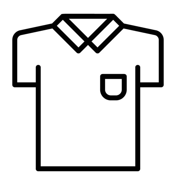 Icono Línea Camiseta Para Emparejar Con Jeans — Vector de stock