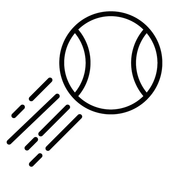 Ikonę Prosta Linia Piłki Tenisowe — Wektor stockowy