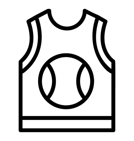 Player Uniform Sleeveless Sports Vest — Stock Vector