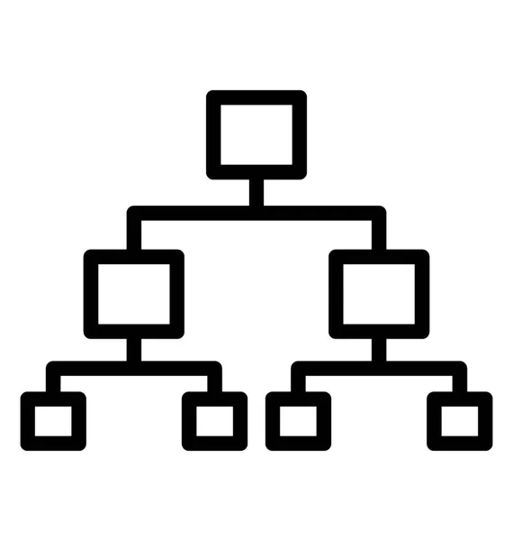 Структура Ієрархії Лінії Векторна Піктограма — стоковий вектор