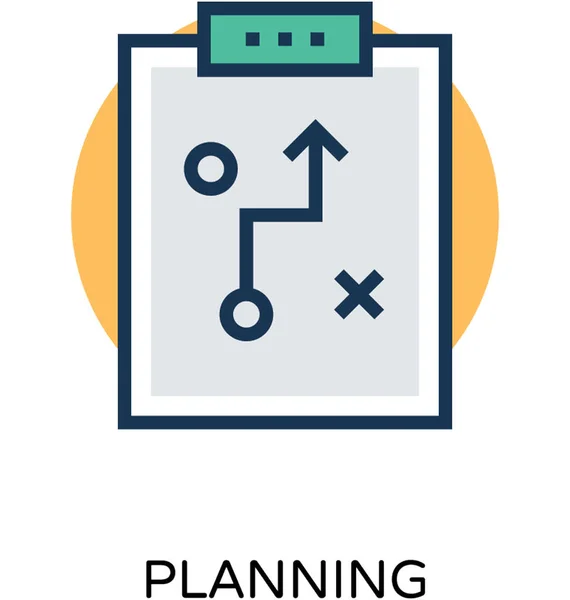 Planning Colored Vector Icon — Stock Vector