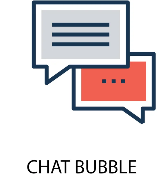 Chat Burbuja Coloreado Vector Icono — Vector de stock