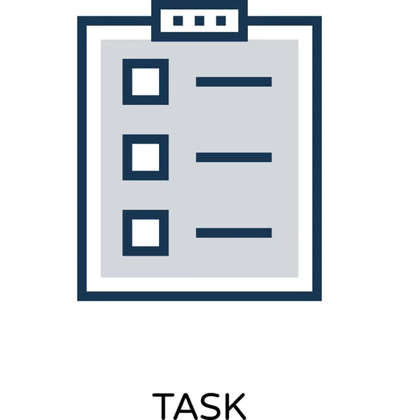 Task Colored Vector Icon — Stock Vector