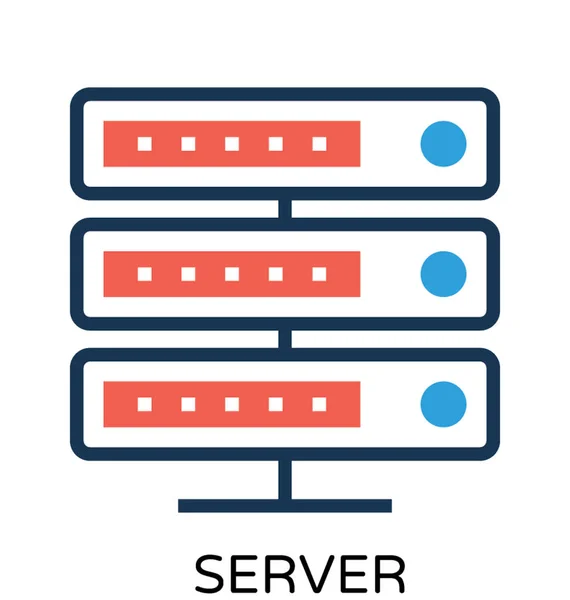 Barevné Vektorové Ikony Serveru — Stockový vektor