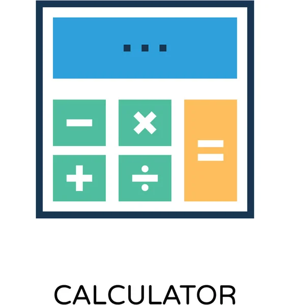 Calculatrice Icône Vectorielle Colorée — Image vectorielle