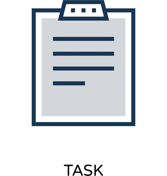 Task Colored Vector Icon — Stock Vector