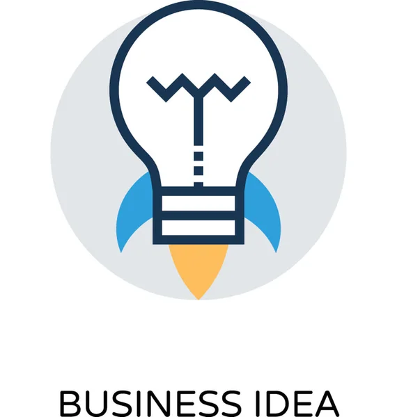 Idea Business Icona Vettoriale Colorata — Vettoriale Stock