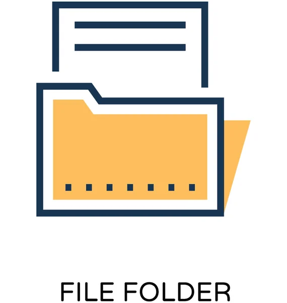 Dossiers Fichiers Icône Vectorielle Colorée — Image vectorielle