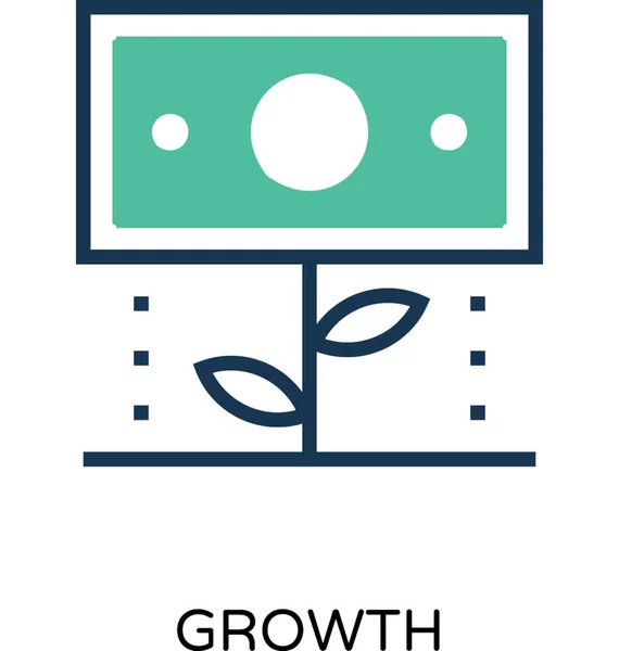 Business Growth Colored Vector Icon — Vector de stoc