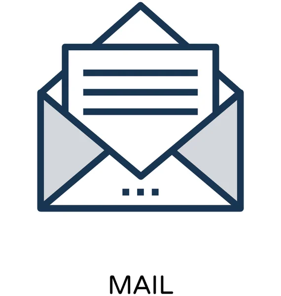 Icona Vettoriale Colorata Mail — Vettoriale Stock