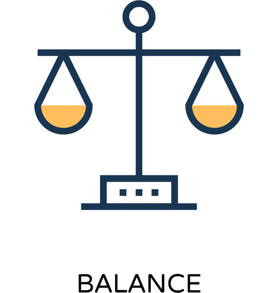 Balance Colored Vector Icon — Stock Vector