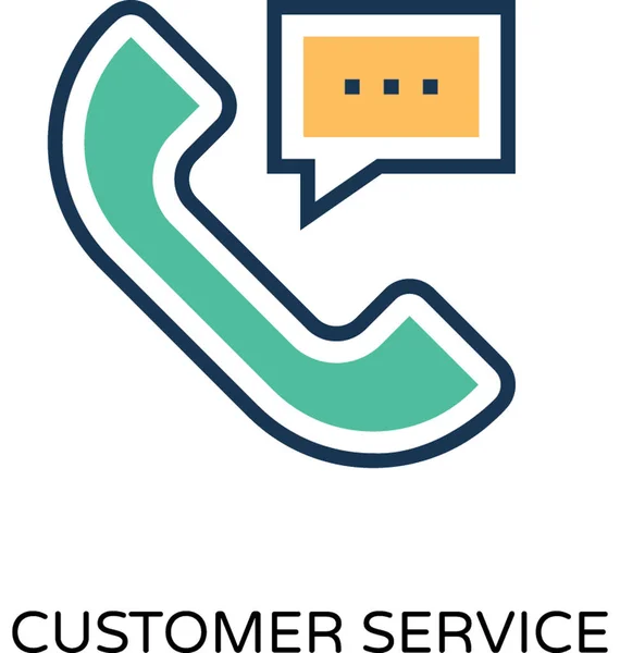 Customer Service Färgad Vektor Icon — Stock vektor