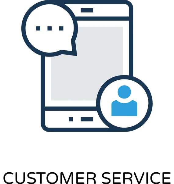 Customer Service Colored Vector Icon — Stock Vector