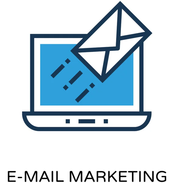 Mail Marketing Kolorowe Wektor Ikona — Wektor stockowy