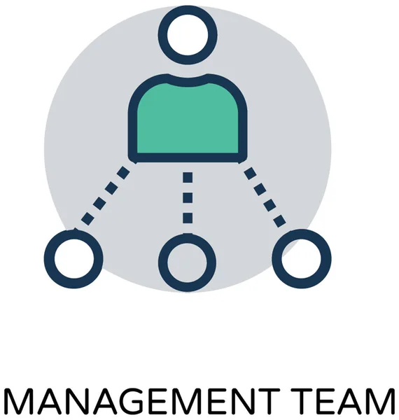 Team Management Färgad Vektor Symbol — Stock vektor