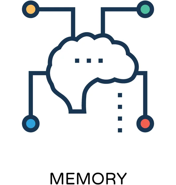 Memory Share Colored Vector Icon — Stock Vector