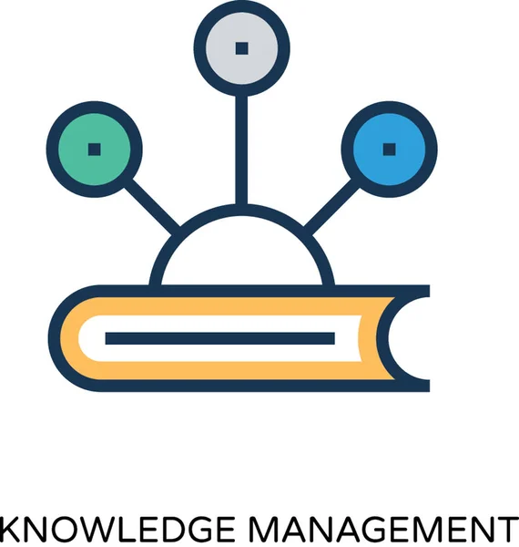 Управління Знаннями Кольоровий Вектор Піктограма — стоковий вектор