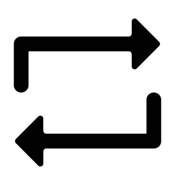 Sync okları simge vektör simgesi