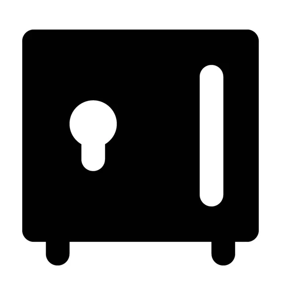 Veilige Stortingsdoos Glyph Vector Icon — Stockvector