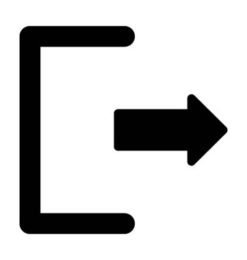 İleri düğmesi glif vektör simgesi