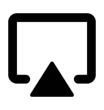 Monitör glif vektör simgesi