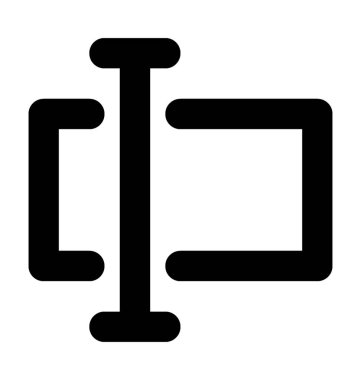 Metin alan glif vektör simgesi