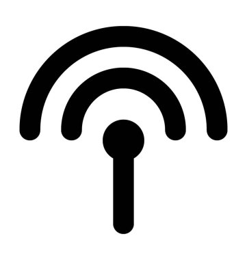 WiFi alanına glif vektör simgesi