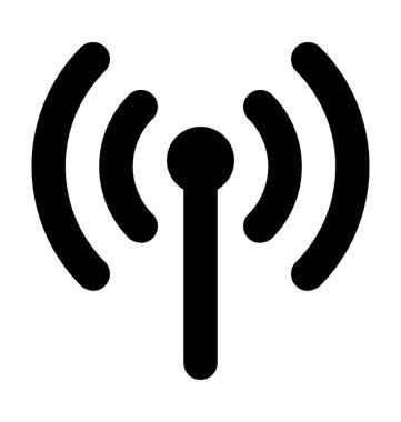 WiFi alanına glif vektör simgesi