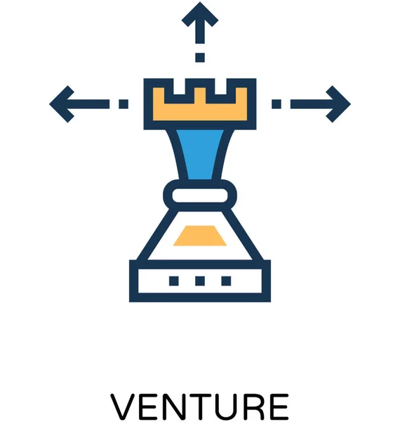 Venture Farbiges Vektorsymbol — Stockvektor