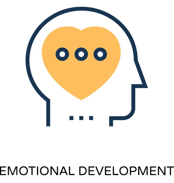 Emotional Development Colored Vector Icon — Stock Vector