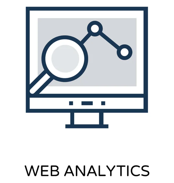 Web Analytics Ícone Vetorial Colorido — Vetor de Stock