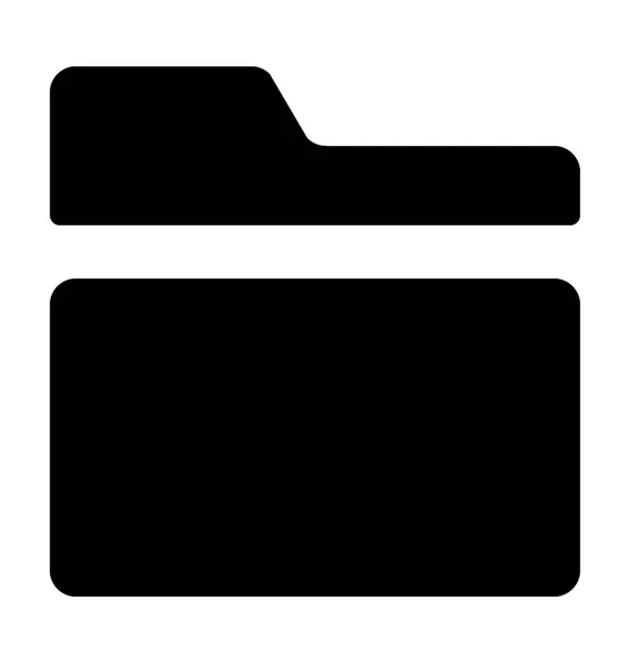 Folder Glyph Vector Icon — Stock Vector