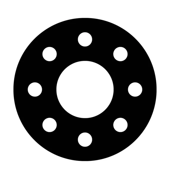 Donut Glyph Vector Icon — Stockvector