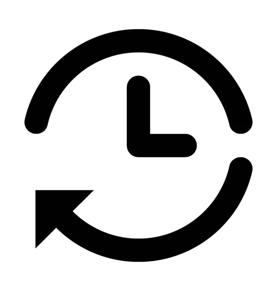 Timer Glyph Vector Icon — Stock Vector