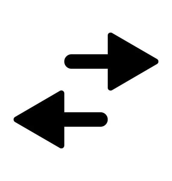 Vänster Till Höger Glyph Vektor Symbol — Stock vektor